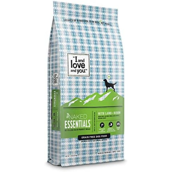 "I and love and you" Naked Essentials Lamb & Bison, Grain Free Dry Dog Food, 11 LB