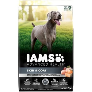 IAMS Advanced Health Skin & Coat Chicken and Salmon Recipe Adult Dry Dog Food, 27 lb. Bag