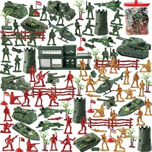 Juuxncgv 312 PCS Army Men Army Soldier Plastic Toys,Military Action Figures Playset with Mini Army Toy Tank,Planes,Soldier Figures and Accessories for Kids 6 7 8 9 Year Old Boys Girls Children