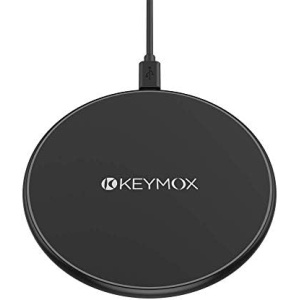 KEYMOX Qi-Certified Wireless Charger for iPhone13/ 12/12 Mini/12 Pro Max / SE, 11, 11 Pro, 11 Pro Max, XR, Xs Max, XS, X, 8, 8 Plus, 10W Fast-Charging Galaxy S20 S10 S9 S8, Note 10(No AC Adapter)