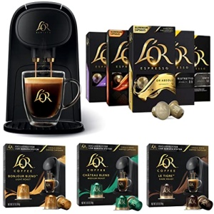 L'OR Barista System Coffee and Espresso Machine with 30 Coffee, 50 Espresso Pods