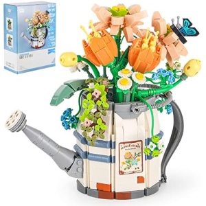 LYXFENGXU Flowers Building Blocks Bonsai Artificial Flowers Construction Toys, Creative Flowers Bricks Model Set Building Project for Adults and Kids Best Gift