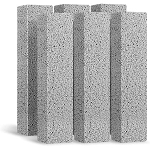 Lenicany 6Pack Pumice Stone for Toilet Cleaning Bowl Stick,Powerfully Cleans Hard Water Rings, Calcium Buildup & Stains, Suitable for Cleaning Toilet, Bathtubs, Kitchen Sink, Grill