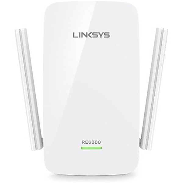 Linksys AC750 Boost Dual-Band Wi-Fi Gigabit Range Extender/Repeater RE6300 (Renewed)