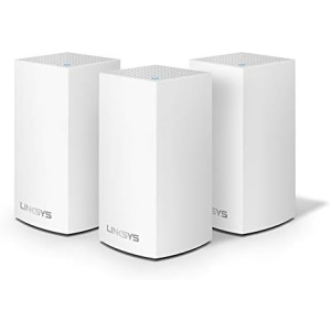 Linksys Velop Mesh Home WiFi System, 4,500 Sq. ft Coverage, 30+ Devices, Speeds up to (AC1300) 1.3Gbps - WHW0103