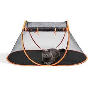 Love's cabin Pop Up Outdoor Cat Tent, Outside Cat Playpen for Indoor Cats, Portable Outdoor Cat Enclosures for Indoor Cats, Cat Outdoor Playpen Enclosed for Samll Animals