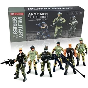 MQSTARSRISE Army Men Soldiers Toy for Boys Age 4-7, Military Soldier Playset Military Figures for Boys,Army Men Action Figures with Weapon,Army Toy Set Birthday Gift for Boys Ages 3+