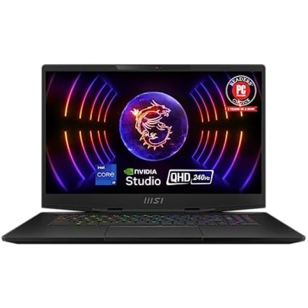 MSI Stealth 17 Studio 17.3" QHD 240Hz Gaming Laptop: 13th Gen Intel Core i9, RTX 4080, 32GB DDR5, 1TB NVMe SSD, Thunderbolt 4, USB-Type C, Cooler Boost Trinity+, Win11 Home: Core Black A13VH-053US