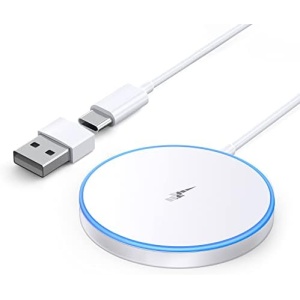 Magnetic Wireless Charger Fast Apple Mag-Safe Charger for iPhone 14 Pro Max/14 Pro/14/14 Plus/13/12 Series AirPods 3/2/Pro/Pro 2 LED Magnet Charging Pad Mag Safe Charger with Dual Charging Ports