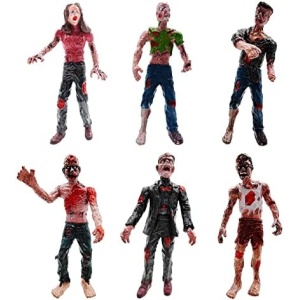 Marysay Zombie Action Figures with Movable and Detachable Joints 6 Pack Dead Warking Toy Soldiers Playset for Toddlers Age 6 7 8 9 yr Old Boys Girls Kids Children