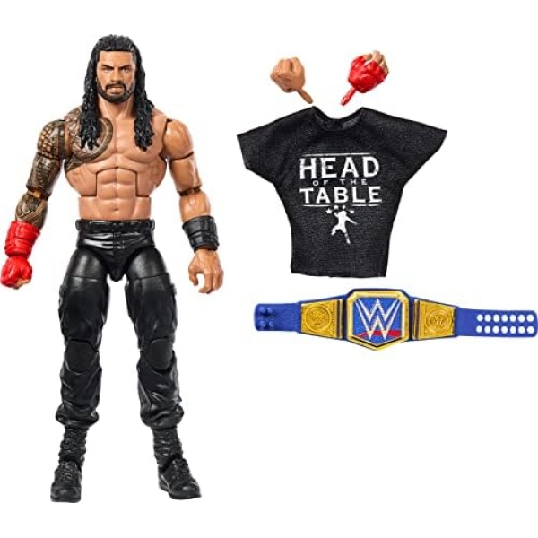 Mattel WWE Roman Reigns Top Picks Elite Collection Action Figure, Articulation & Life-Like Detail, Interchangeable Accessories, 6-Inch