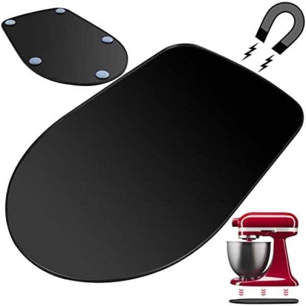 Metal Mixer Slider Mat for KitchenAid Stand Mixer - Kitchen Appliance Sliding Tray Countertop Mixer Mover Slide Mats Pad Compatible with Kitchen Aid 4.5-5 Qt Tilt-Head Stand Mixer Artisan Classic