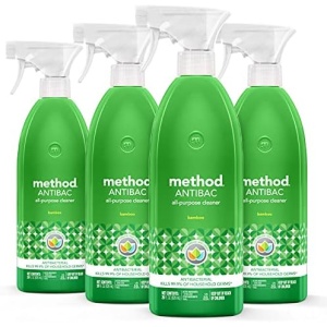Method Antibacterial All-Purpose Cleaner Spray, Bamboo, Kills 99.9% of Household Germs, 28 Fl Oz (Pack of 4)