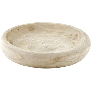 Modern Organic Wooden Large Decorative Bowl for Key, Fruit, Dough, Home Entryway Table Decor, Entry Table, Coffee Table Bowl - Wood Serving Bowls - Centerpiece Bowl - Rustic Home Decor Farmhouse