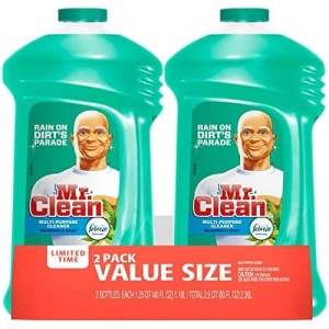 Mr. Clean Meadows and Rain Febreze Freshness Multi-Surface Cleaner 45 Fl Oz (Pack of 2) 90 Fl Oz