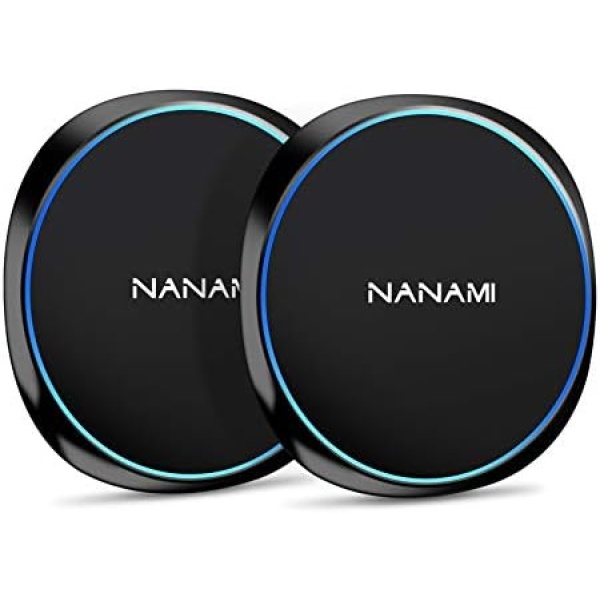 NANAMI Fast Wireless Charger [2 Pack] - Qi Certified Wireless Charging Pad for iPhone 14/13/13 Pro/12/SE 2020/11 Pro/XS Max/XR/X,10W for Samsung Galaxy S23/S22/S21/S20/S10/S9/Note 20/10/9,New Airpods