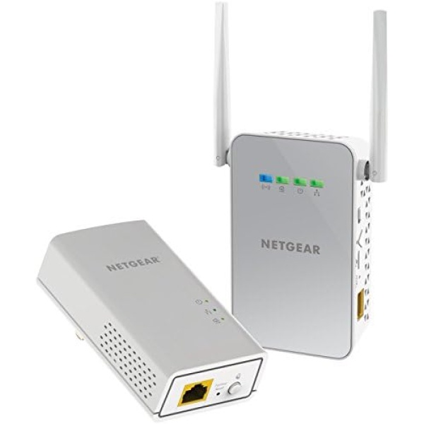 NETGEAR Powerline Adapter + Wireless Access Point Kit, 1000 Mbps Wall-Plug, 1 Gigabit Ethernet Ports (PLW1000-100NAS), 1 Gbps Kit - Wireless
