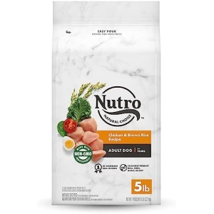 NUTRO NATURAL CHOICE Adult Dry Dog Food, Chicken & Brown Rice Recipe Dog Kibble, 5 lb. Bag