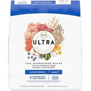 NUTRO ULTRA Adult Large Breed High Protein Natural Dry Dog Food with a Trio of Proteins from Chicken Lamb and Salmon, 30 lb. Bag