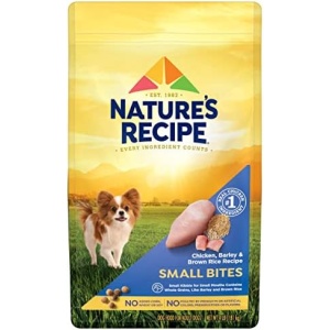 Nature’s Recipe Small Bites Dry Dog Food, Chicken & Rice Recipe, 4 Pound Bag