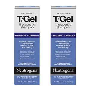 Neutrogena T/Gel Therapeutic Shampoo Original Formula, Anti-Dandruff Treatment for Lasting Relief of Itching Flaking Scalp as a Result of Psoriasis & Seborrheic Dermatitis, 2 x 8.5 fl. oz