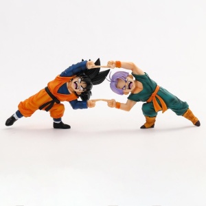 OM HAPPYHOME DBZ Son Goten & Trunks Fusion Collection Figure Figurine Toy Doll PVC Action Figures GK Statue Collection Model Toys Gifts 4.3 Inchs