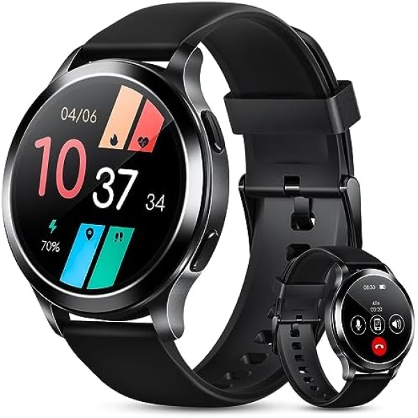 OTOSAGOW Smart Watch Bluetooth Call (Answer/Make Call), 1.45'' Touch Screen IP68 Waterproof Fitness Tracker with 100+ Sports Modes, Smart Watches for Men Women Android and iOS iPhone Compatible, Black