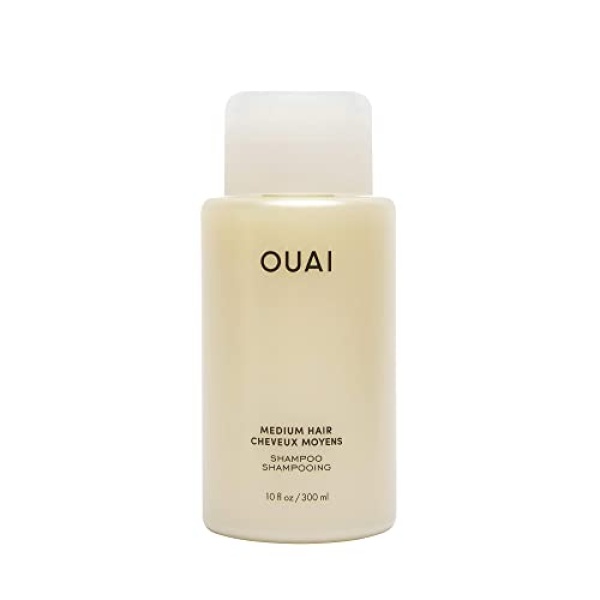 OUAI Medium Shampoo - Super Hydrating Shampoo - Nourishes with Babassu and Coconut Oils, Strengthens with Keratin & Adds Shine with Kumquat Extract - Free of Parabens, Sulfates & Phthalates - 10 fl oz