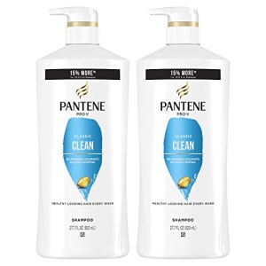 Pantene Shampoo Twin Pack with Hair Treatment, Classic Clean,55.9 fluid ounces