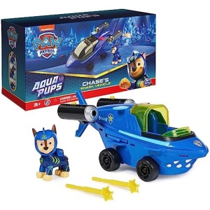 Paw Patrol Aqua Pups, Chase Transforming Shark Vehicle with Collectible Action Figure, Kids Toys for Ages 3 and up