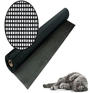 Pet Screen 60-in x 25-ft, Black – Pet Resistant Screen Roll for Window Screen Replacement, Patio Screen, Porch Screen, Door Screen, Dog Screen, and Catio Cat Porch Enclosures
