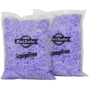 PetSafe ScoopFree Premium Crystal Cat Litter - 5x Better Odor Control Than Clay Litter - Less Tracking & Dust For A Fresh Home - Non-Clumping - Two 4.3 lb Bags Of Litter (8.6 lb Total) - Lavender
