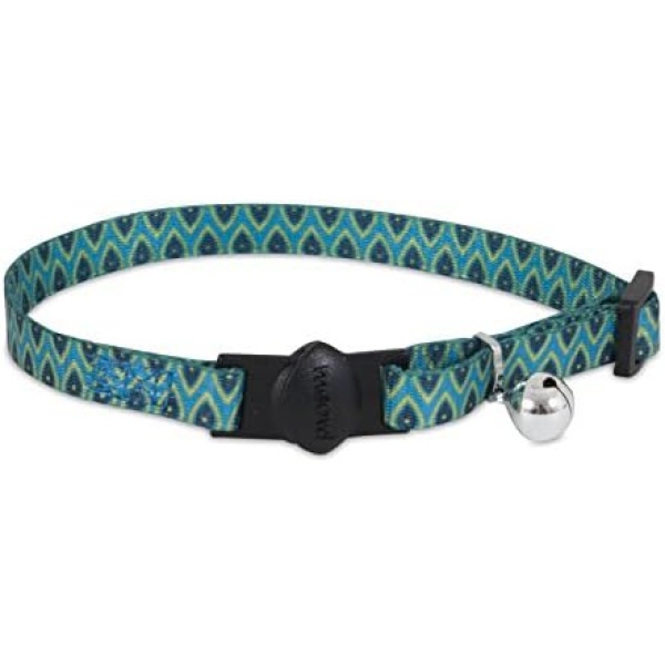 Petmate Aspen Pet Breakaway Fashion Collar, 3/8" x 8-12", Sub Geo Blue