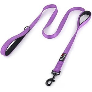 Pioneer Petcore™ Dog Leash 6ft Long,Traffic Padded Two Handle,Heavy Duty,Reflective Double Handles Lead for Control Safety Training,Leashes for Large Dogs or Medium Dogs,Dual Handles Leads (Purple)