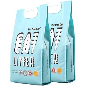 Pure Tofu Cat Litter PetOneCat Clumping Kitty Litter Pellets 1.5mm Natural Unscented Litter 99.9% Dust Free Flushable & Compostable Lightweight Litters 2 Bags 11 pounds