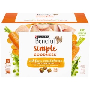 Purina Beneful Dry Dog Food, Simple Goodness With Farm Raised Chicken - 32 ct. Box