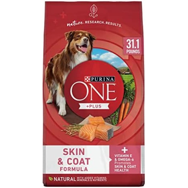 Purina ONE Natural, Sensitive Stomach Dry Dog Food, +Plus Skin & Coat Formula - 31.1 lb. Bag
