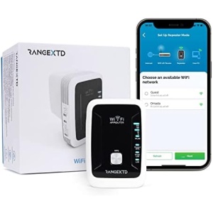 RANGEXTD WiFi Extender with Ethernet Port - WiFi Signal Booster for Home Increases Wi Fi Network Coverage | Up to 300mbps, 2.4 GHz Wireless Repeater WiFi Range Extender | Up to 10 Devices, Easy Setup