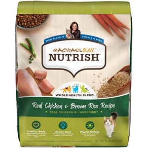 Rachael Ray Nutrish Premium Natural Dry Cat Food, Real Chicken & Brown Rice Recipe, 14 Pounds (Packaging May Vary)