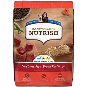 Rachael Ray Nutrish Premium Natural Dry Dog Food, Real Beef, Pea & Brown Rice Recipe, 14 Pounds (Packaging May Vary)