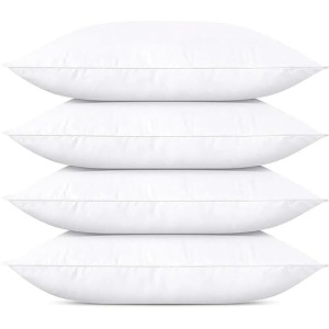 SILUI Pillows Standard Size Set of 4 Pack Soft Medium Support Hypoallergenic Plush Down Alternative Bed Pillow for Back, Stomach or Side Sleepers,20x26in
