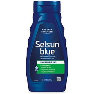 Selsun Blue Moisturizing Anti-dandruff Shampoo with Aloe, 11 fl. oz., Selenium Sulfide 1%