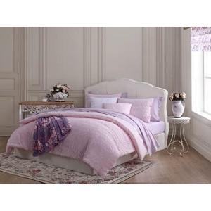 Shabby Chic® - Queen Comforter Set, Reversible Cotton Bedding with Matching Shams, Vintage-Inspired Home Decor for All Seasons (Aiden Rose, Queen)
