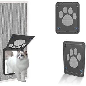 Shingoql Pet Screen Door Cat/Doggy Sliding Door for Protector Doggie Door with Magnetic Automatic Closing Lockable Door Sturdy Cat Screen Door