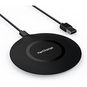 Slim Wireless Charger, 15W Fast Wireless Charging Pad Compatible with iPhone 14/13/12/12 Pro Max/12 Mini/11/XR/X/8 Plus, Samsung Galaxy S21/S20 Ultra/S10/S9/Note 10, Pixel 7/6 Pro/5/4 XL (No Adapter)