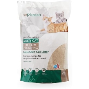 So Phresh Extreme Clumping Unscented Grass Seed Cat Litter, 20 lbs.