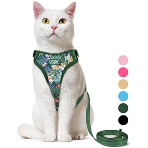 Supet Cat Harness and Leash Escape Proof for Walking, Adjustable for Large and Small Kittens Dogs