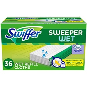 Swiffer Sweeper Wet Mopping Cloth Multi Surface Refills, Febreze Lavender Scent, 36 count