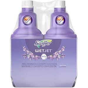 Swiffer WetJet Multi-Purpose Floor Cleaner Solution with Febreze Refill, Lavender Vanilla and Comfort Scent, 1.25 Liter -42.2 Fl Oz (Pack of 2)