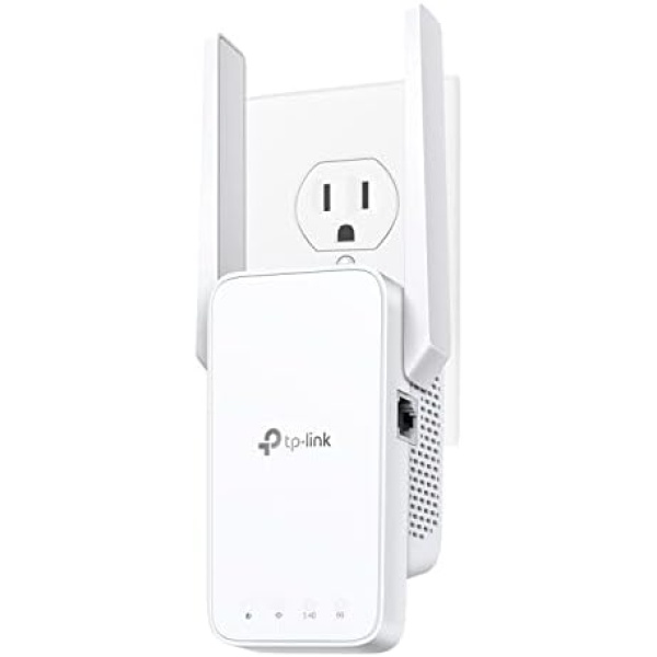 TP-Link WiFi Extender with Ethernet Port, 1.2Gbps signal booster, Dual Band 5GHz/2.4GHz, Up to 89% more bandwidth than single band, Covers Up to 1500 Sq.ft and 30 Devices ,support Onemesh (RE315)